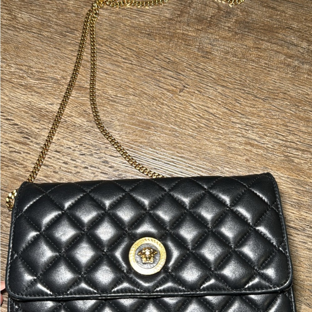 Black Quilted Chain Shoulder Bag